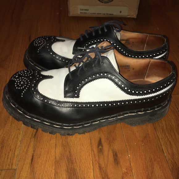 Vintage Gripfast Oxford Black-White wingtip brogue - Picture 3 of 8